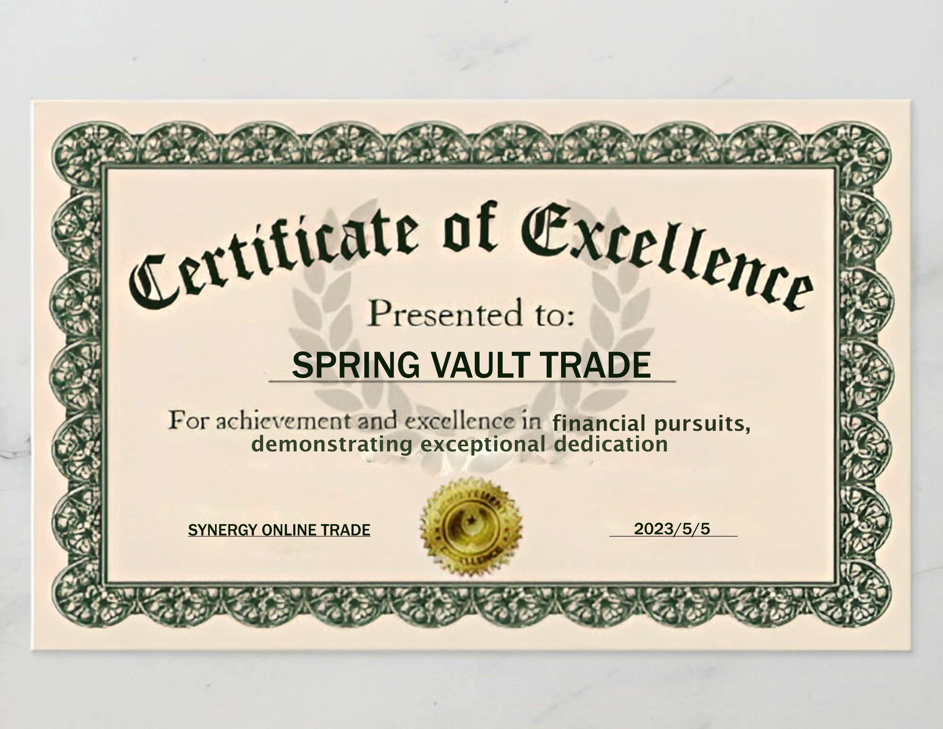 Certificate